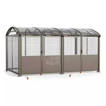 Wiata rowerowa łukowa zamykana