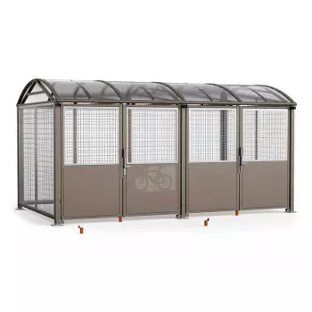 Wiata rowerowa łukowa zamykana