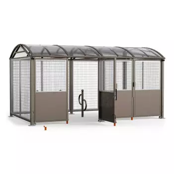 Wiata rowerowa łukowa zamykana