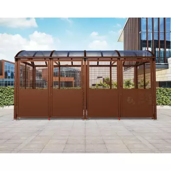 Wiata rowerowa łukowa zamykana