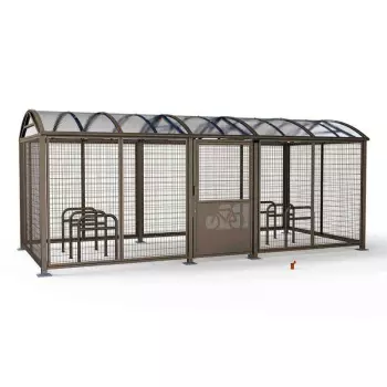 Wiata rowerowa łukowa zamykana