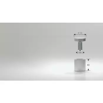 Dystans mosiężny chrom 13x40