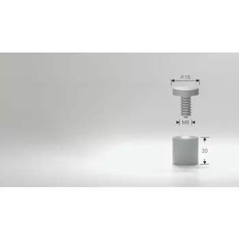 Dystans aluminiowy czarny 15x20