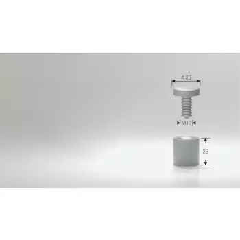 Dystans aluminiowy czarny 25x25