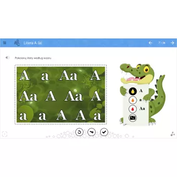 Program edukacyjny mTalent Czytanie. Litery