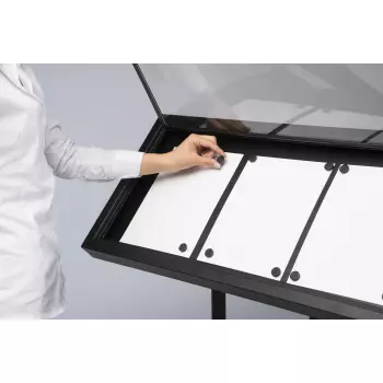 Tablica restauracyjna stojąca 3xA4 – czarna