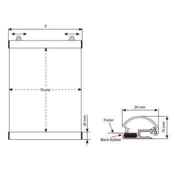 Listwa plakatowa Poster Snap 42 cm