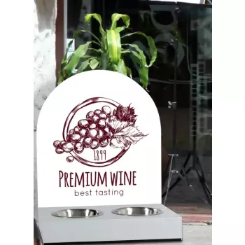 Strefa dla zwierząt z panelem reklamowym