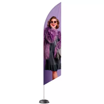 Aluminiowy maszt do flag reklamowych Pióro - M 340 cm