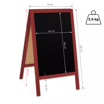 Potykacz drewniany Classic S (51x90 cm) - czerwony