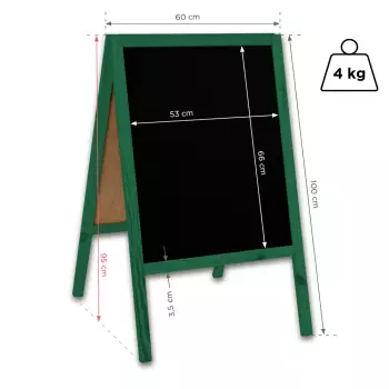 Potykacz drewniany Classic M (60x100 cm) - zielony