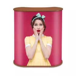 Trybunka Promo 2 nerka - blat w kolorze drewna