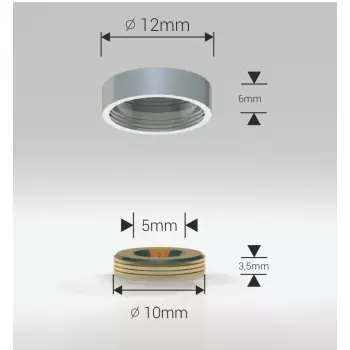 Zaślepka na śrubę satyna 12 mm