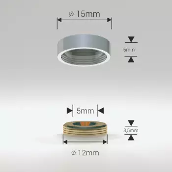 Zaślepka na śrubę satyna 15 mm