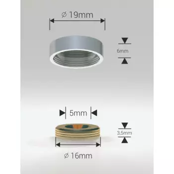 Zaślepka na śrubę satyna 19 mm