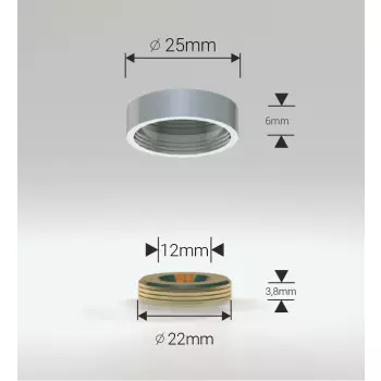 Zaślepka na śrubę satyna 25 mm