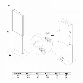 Totem cyfrowy Smart Line