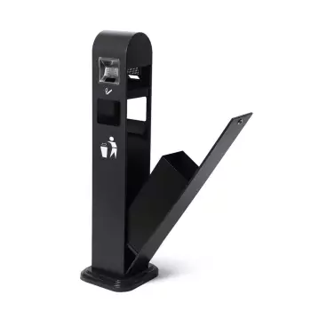 Wolnostojąca popielniczka z koszem na śmieci