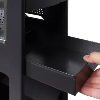 Wolnostojąca popielniczka z koszem na śmieci