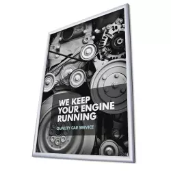 Rama zatrzaskowa OWZ SREBRNA 25 mm narożniki zaokrąglone