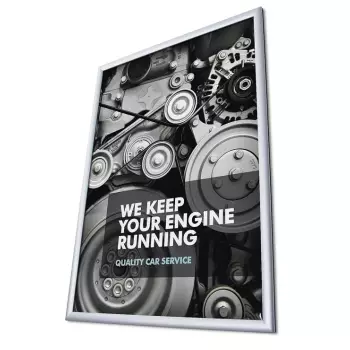 Rama zatrzaskowa OWZ SREBRNA 25 mm narożniki zaokrąglone