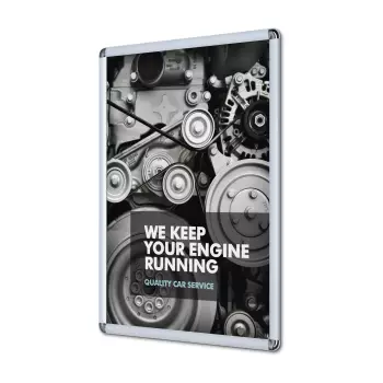 Rama zatrzaskowa srebrna 25 mm narożniki zaokrąglone