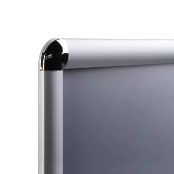 Rama zatrzaskowa srebrna 25 mm narożniki zaokrąglone