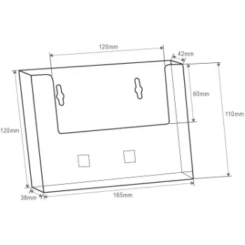 Stojak kieszeń na ulotki A6 poziom