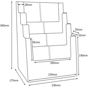Stojak kieszeń na ulotki DL (99x210mm)