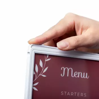 Stojak na menu typ L z podświetleniem LED A5